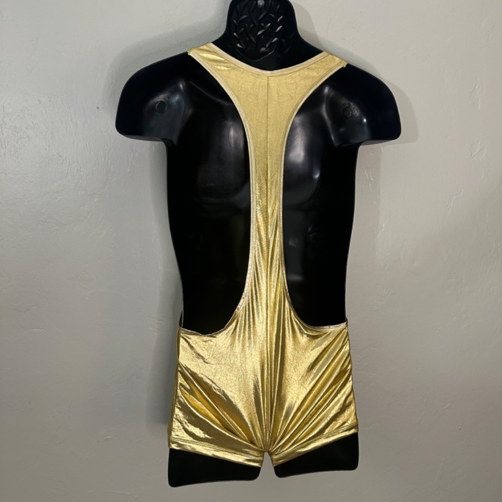 Ball Singlet 32" waist unstretched  Gently worn Metallic stretch fabric - Picture 3 of 3